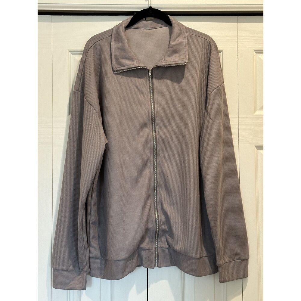 Grey Full Zip Lightweight Shirt / Jacket